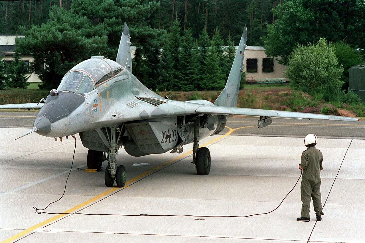 Luftwaffe MiG-29 Fulcrum, an aircraft flown by NATO under its NATO reporting name