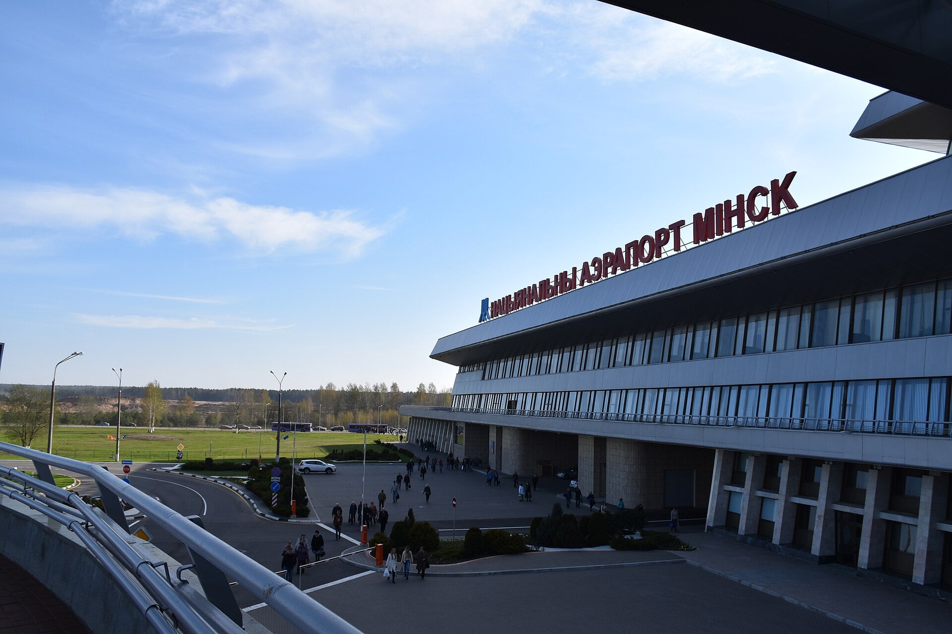 The terminal building of Minsk National Airport in Belarus
