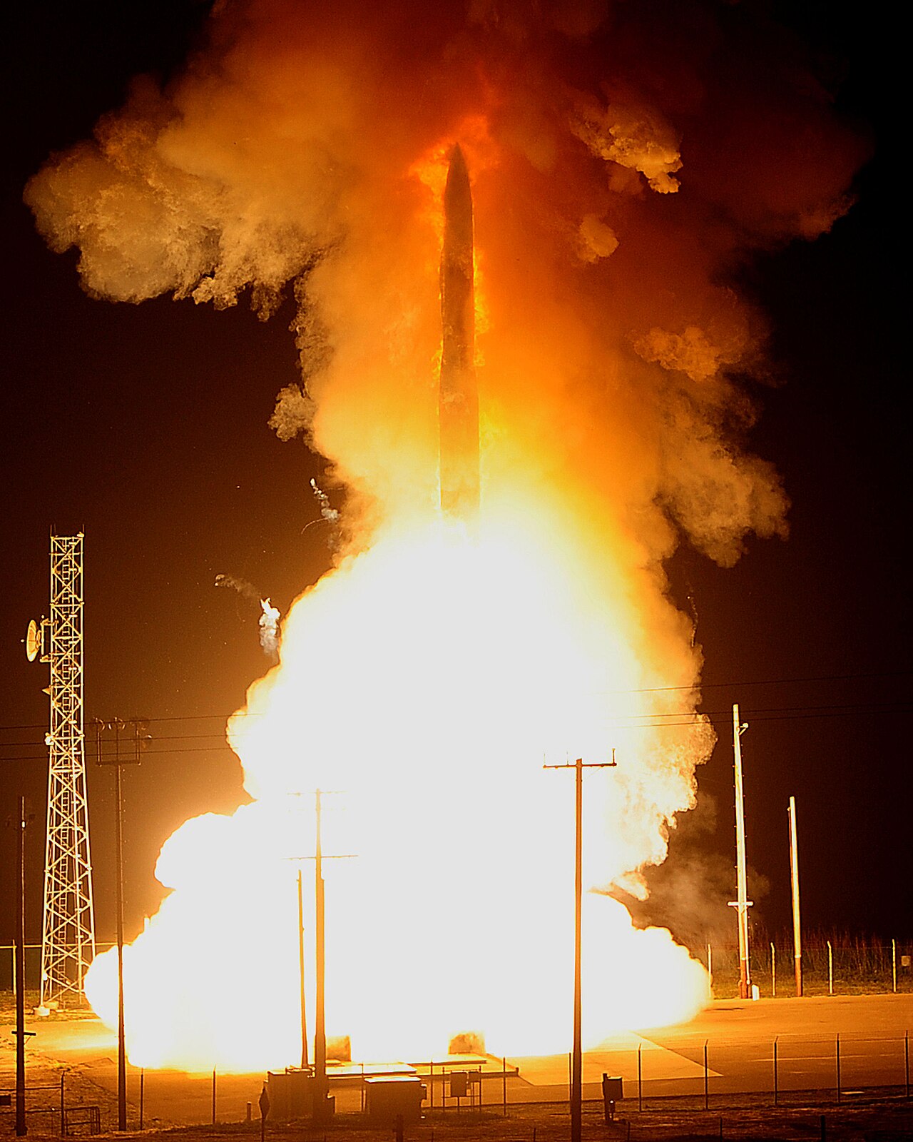 Minuteman III ICBM test launch An unarmed LGM-30G Minuteman III ICBM launches during an operational test