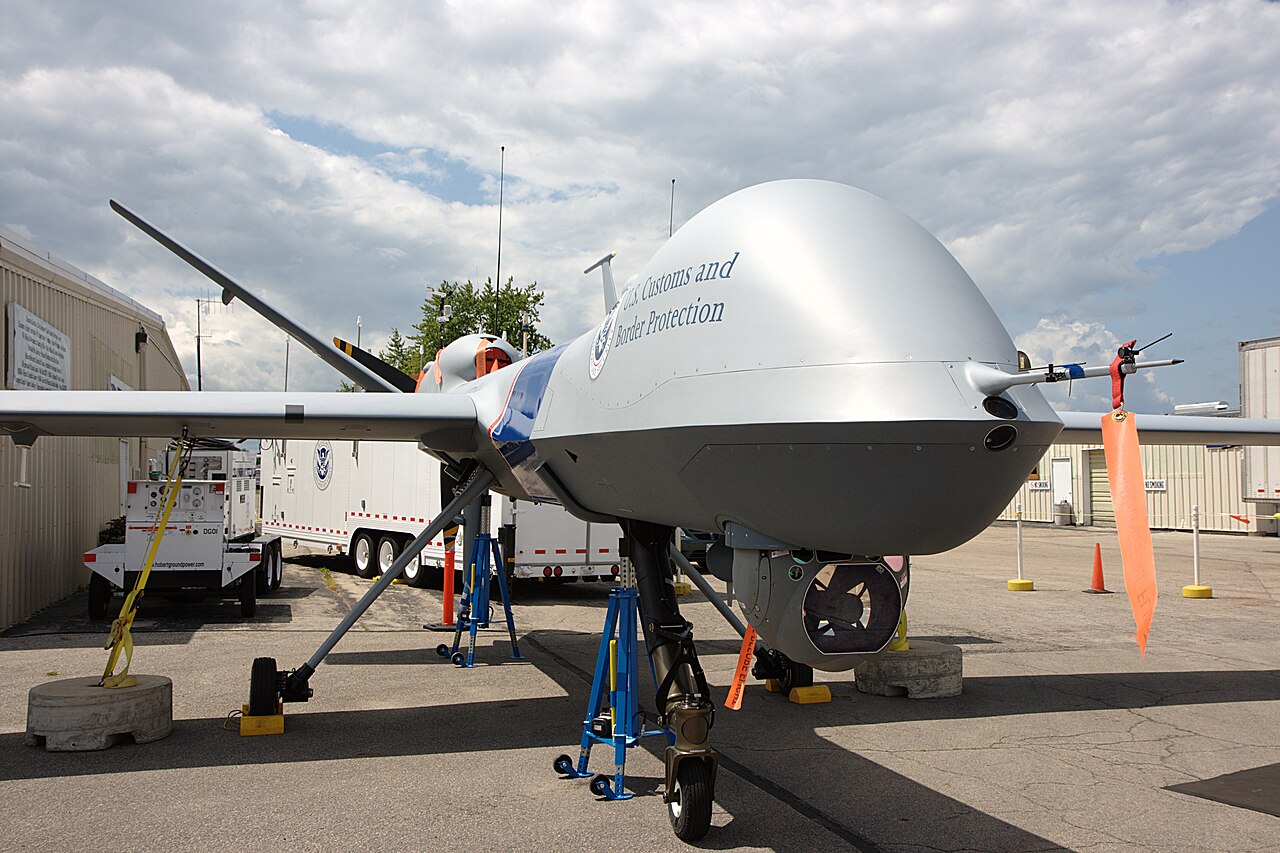 Predator drone with remove before flight streamers