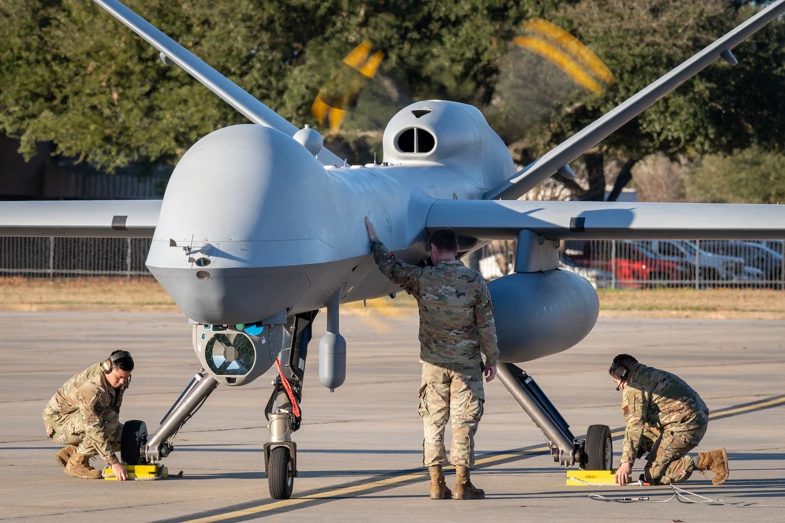 An MQ-9 Reaper prepares for a sortie
