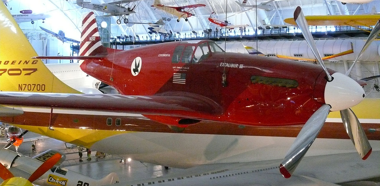 Excalibur III en exhibición en el Museo Nacional del Aire y el Espacio.