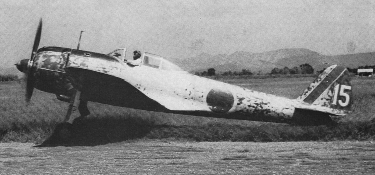 A Japanese Nakajima Ki-43-II Hayabusa fighter, known to the Allies as the Oscar