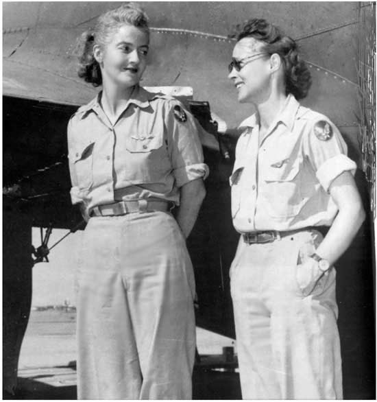 Nancy Love and Betty Gillies, the first women to fly the B-17