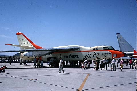 Northrop X-21A serial 50408 on the ramp at Edwards Air Force Base