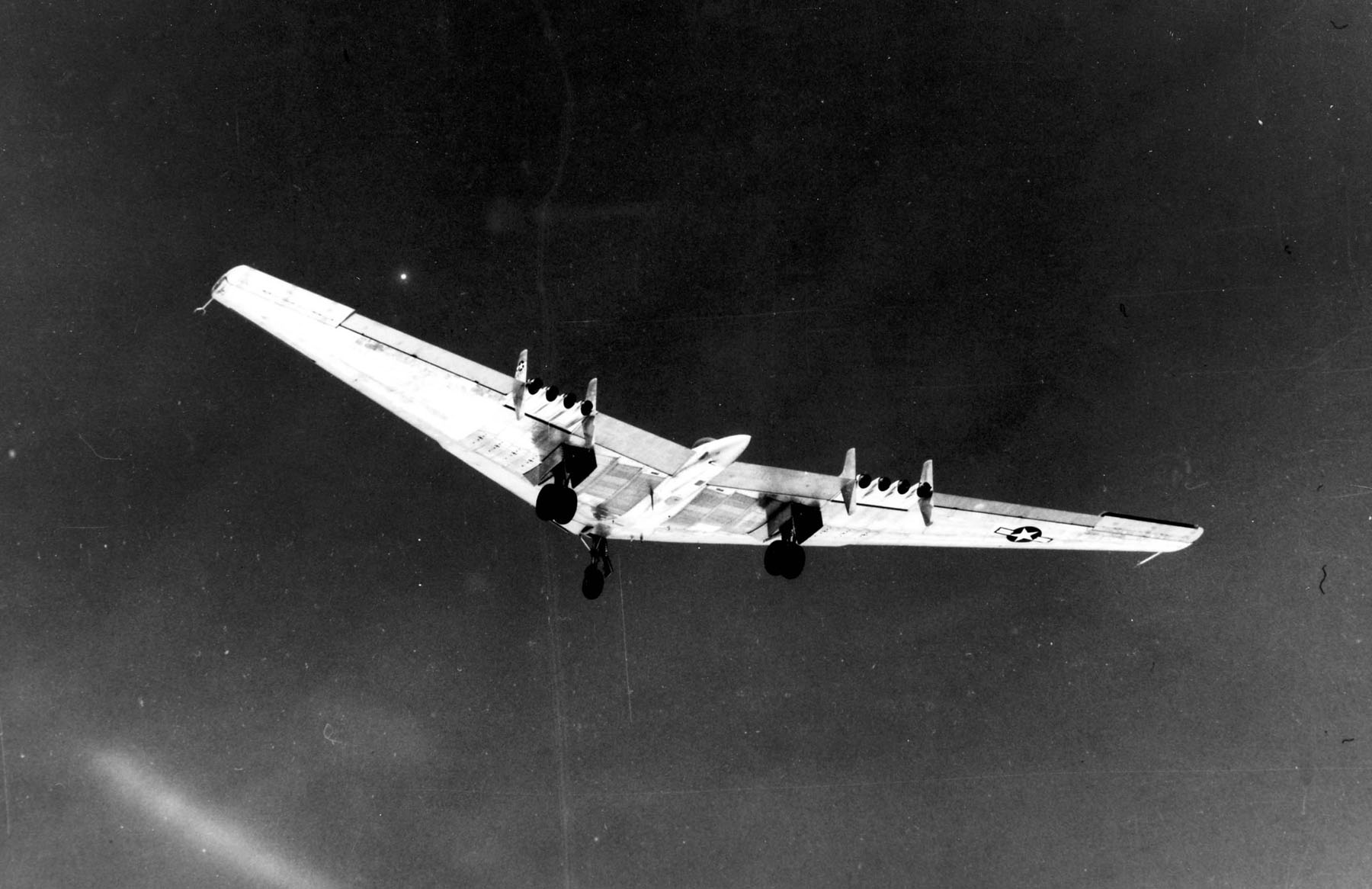 Northrop YB-49 flying wing in flight