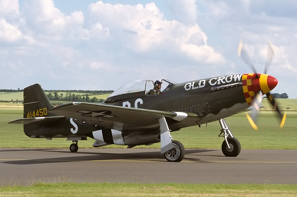 A North American P-51 Mustang A North American P-51 Mustang, the type Bud Anderson flew as "Old Crow"