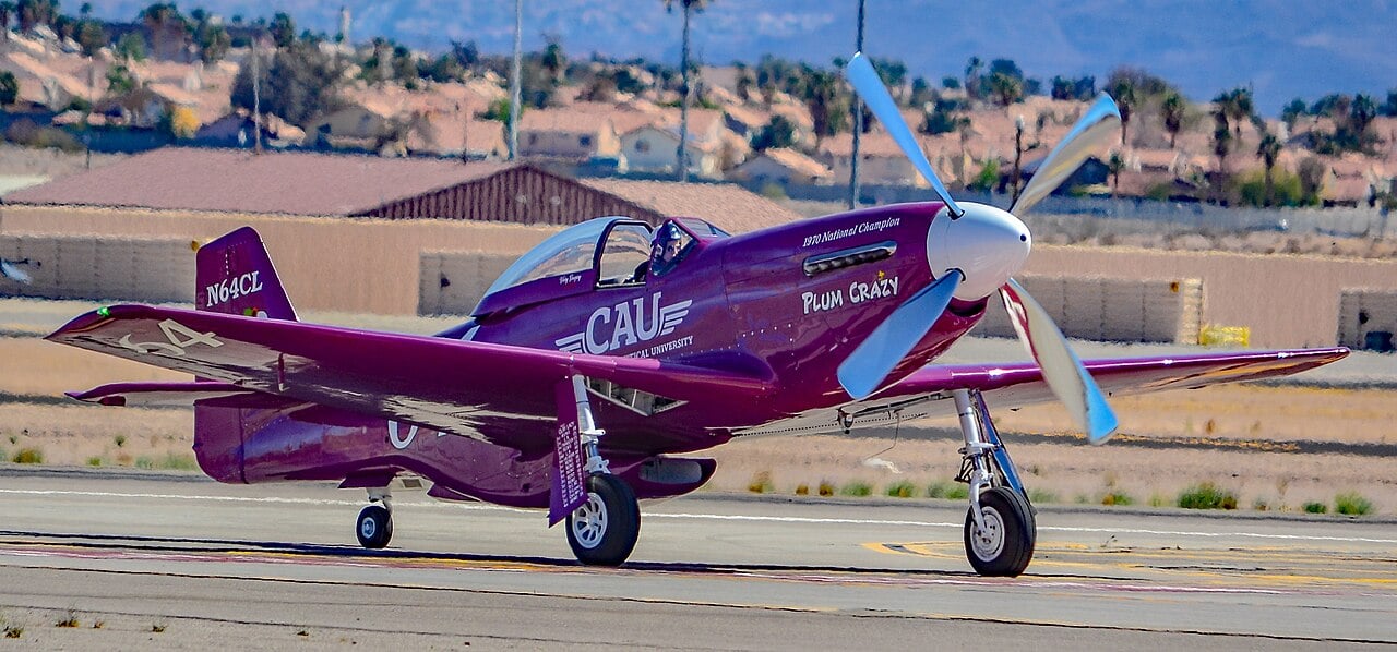 North American P-51D Mustang Plum Crazy, N64CL, an Unlimited class air racer