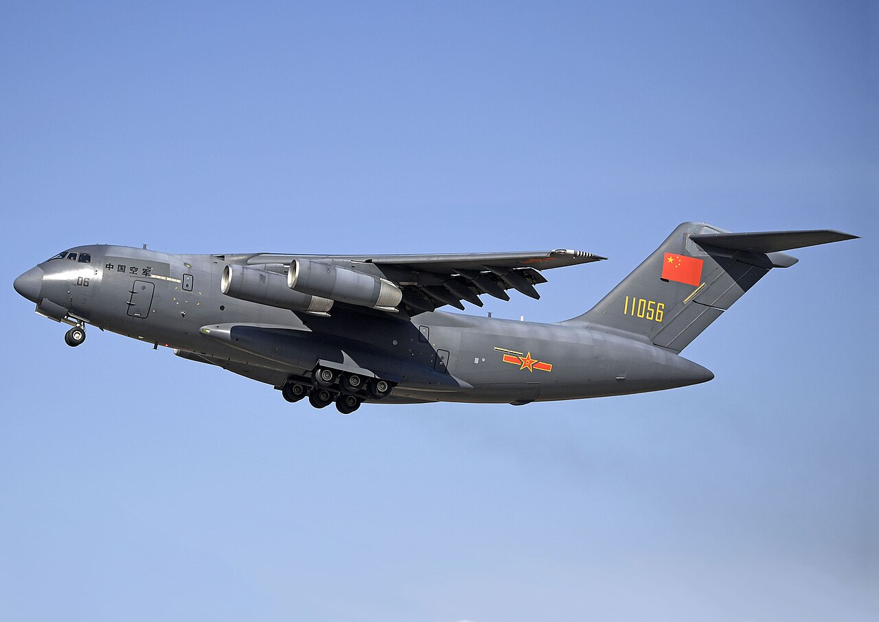 PLAAF Xian Y-20 Chinese PLA Air Force Xian Y-20 in flight
