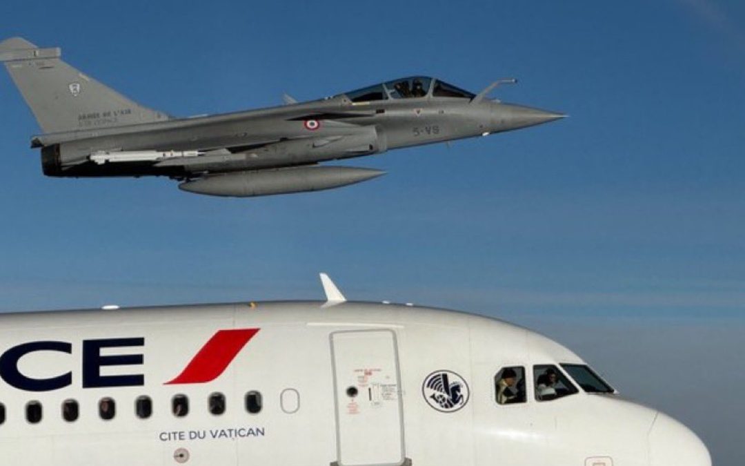 Pope Leo XIV Blesses Rafale Pilots Escorting His Air France A321