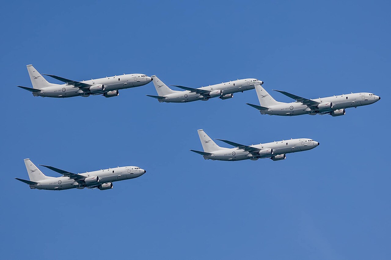 No. 11 Squadron P-8A Poseidons on the ramp at RAAF Base Edinburgh