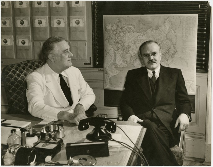 President Franklin D. Roosevelt meeting Vyacheslav Molotov in 1942