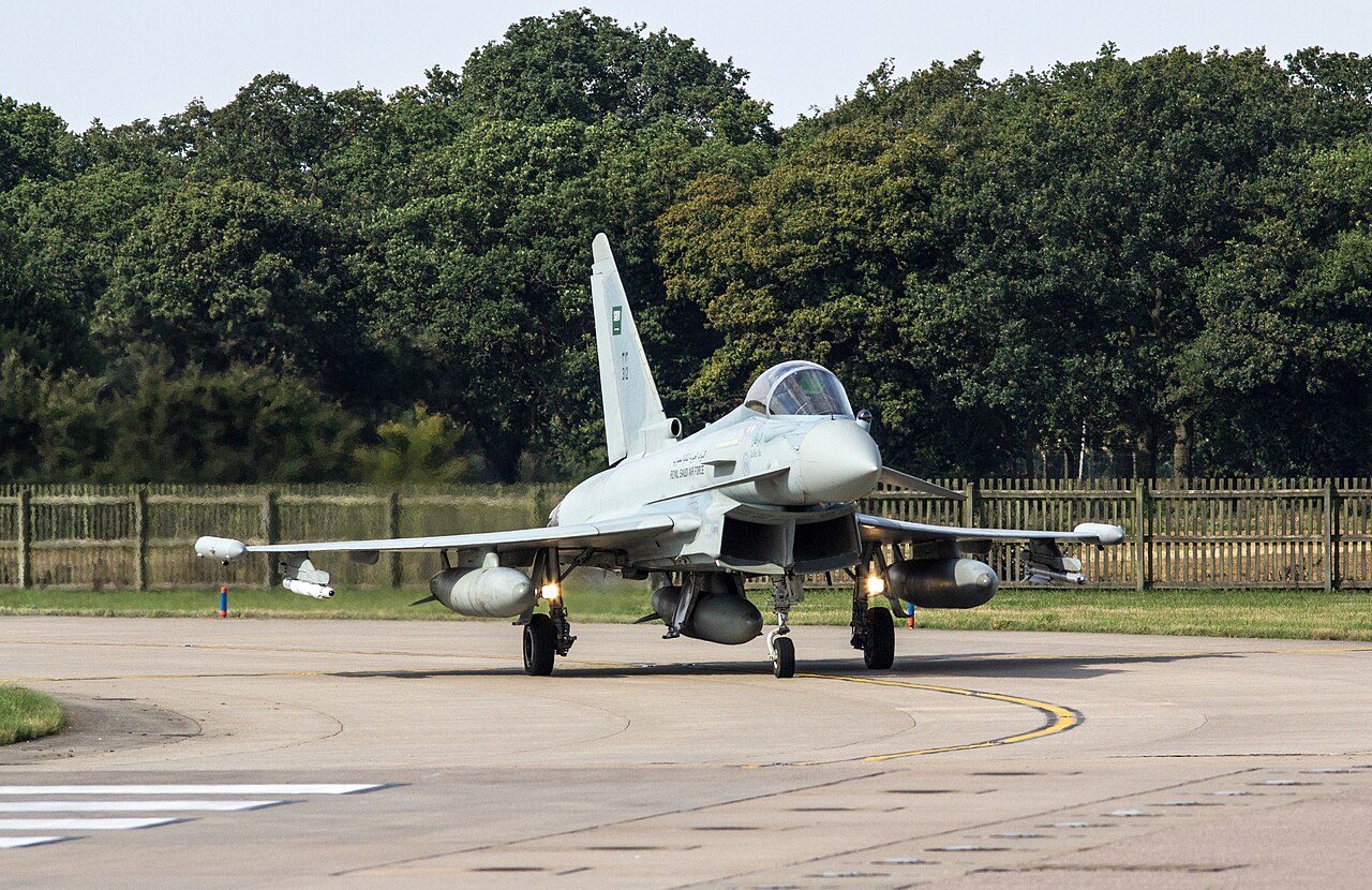 A Royal Saudi Air Force Eurofighter Typhoon in RSAF markings