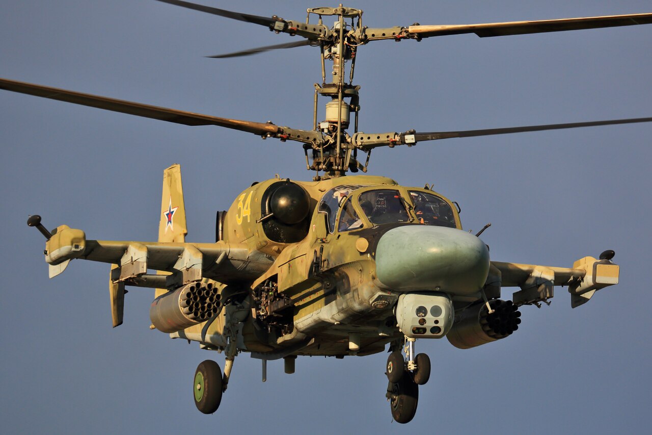 Russian Air Force Kamov Ka-52 Alligator A Russian Air Force Kamov Ka-52 attack helicopter, the type destroyed at Sochi airport