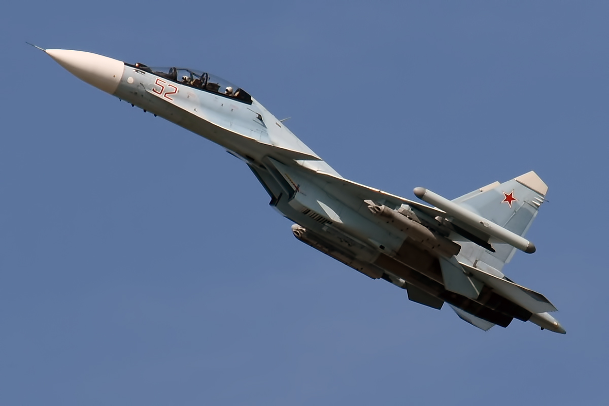 A Russian Air Force Sukhoi Su-30SM