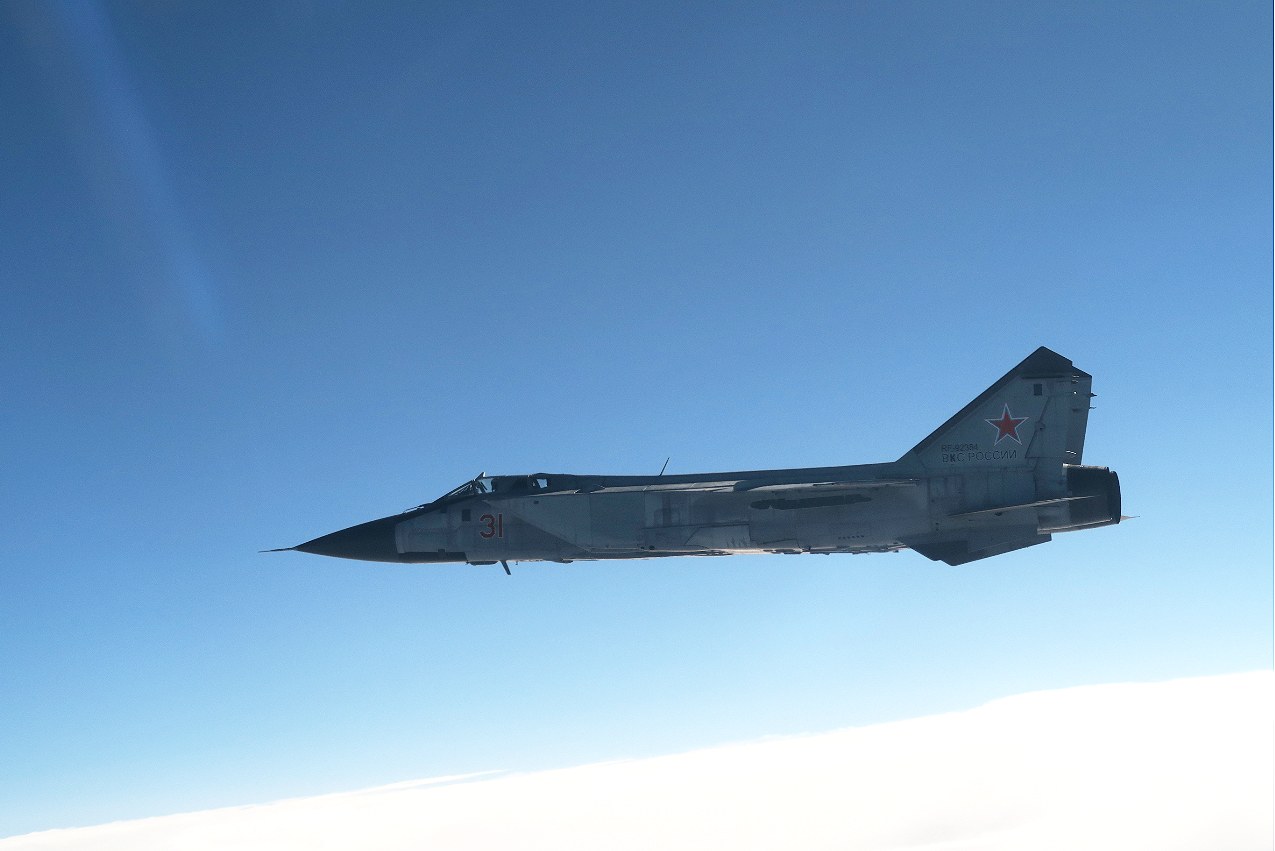 Russian MiG-31 Foxhound photographed over the Gulf of Finland on 24 September 2026