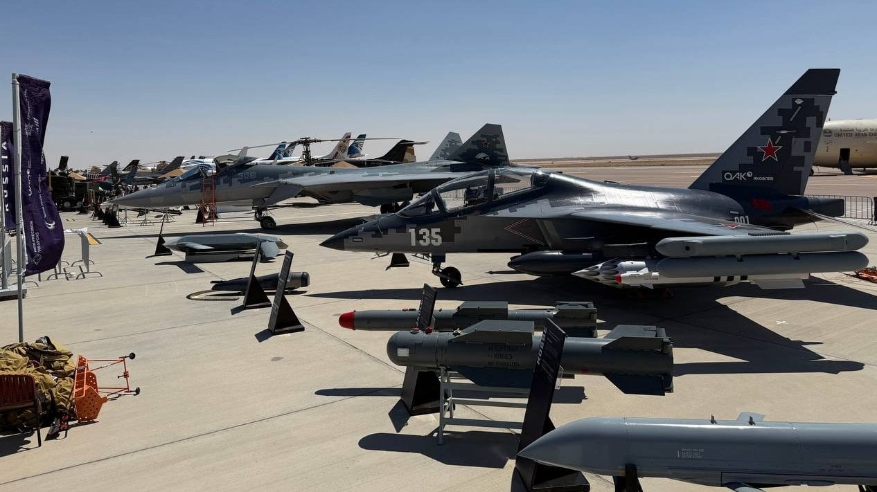 S8000 Banderol displayed at El Alamein alongside a Yak-130M and Su-57