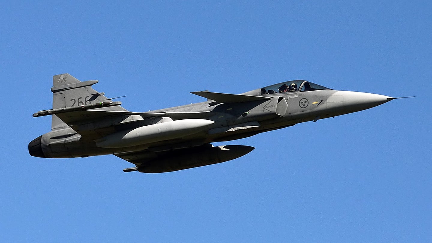 Saab JAS 39 Gripen of the Swedish Air Force in flight