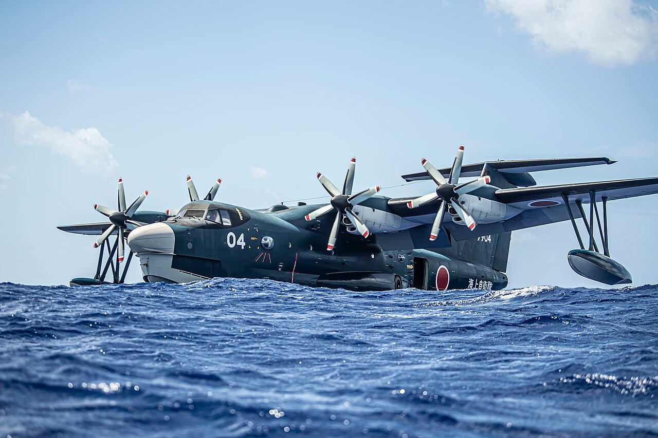 ShinMaywa US-2 afloat on the open ocean during Cope North 2022
