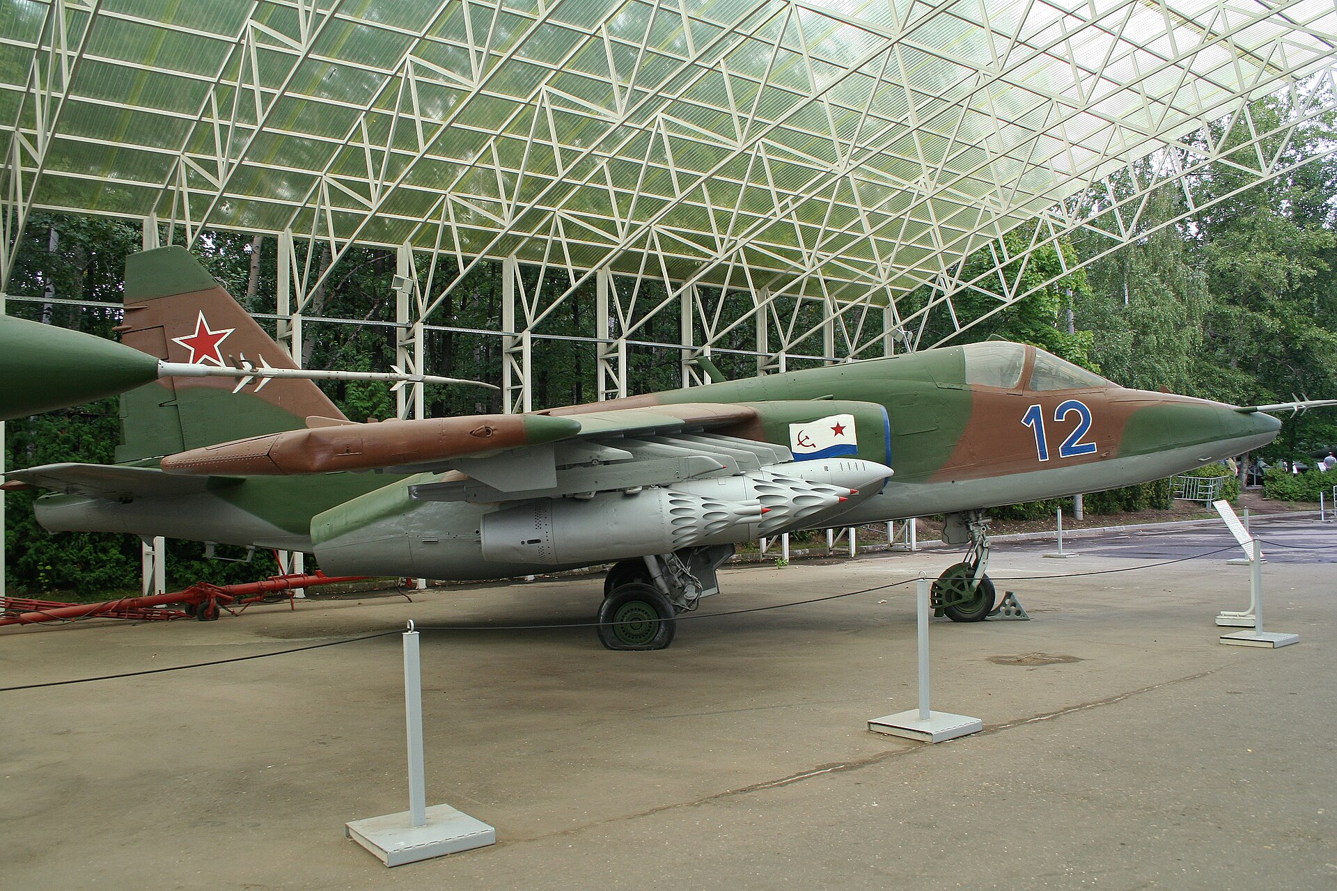 A Sukhoi Su-25 Frogfoot ground attack aircraft