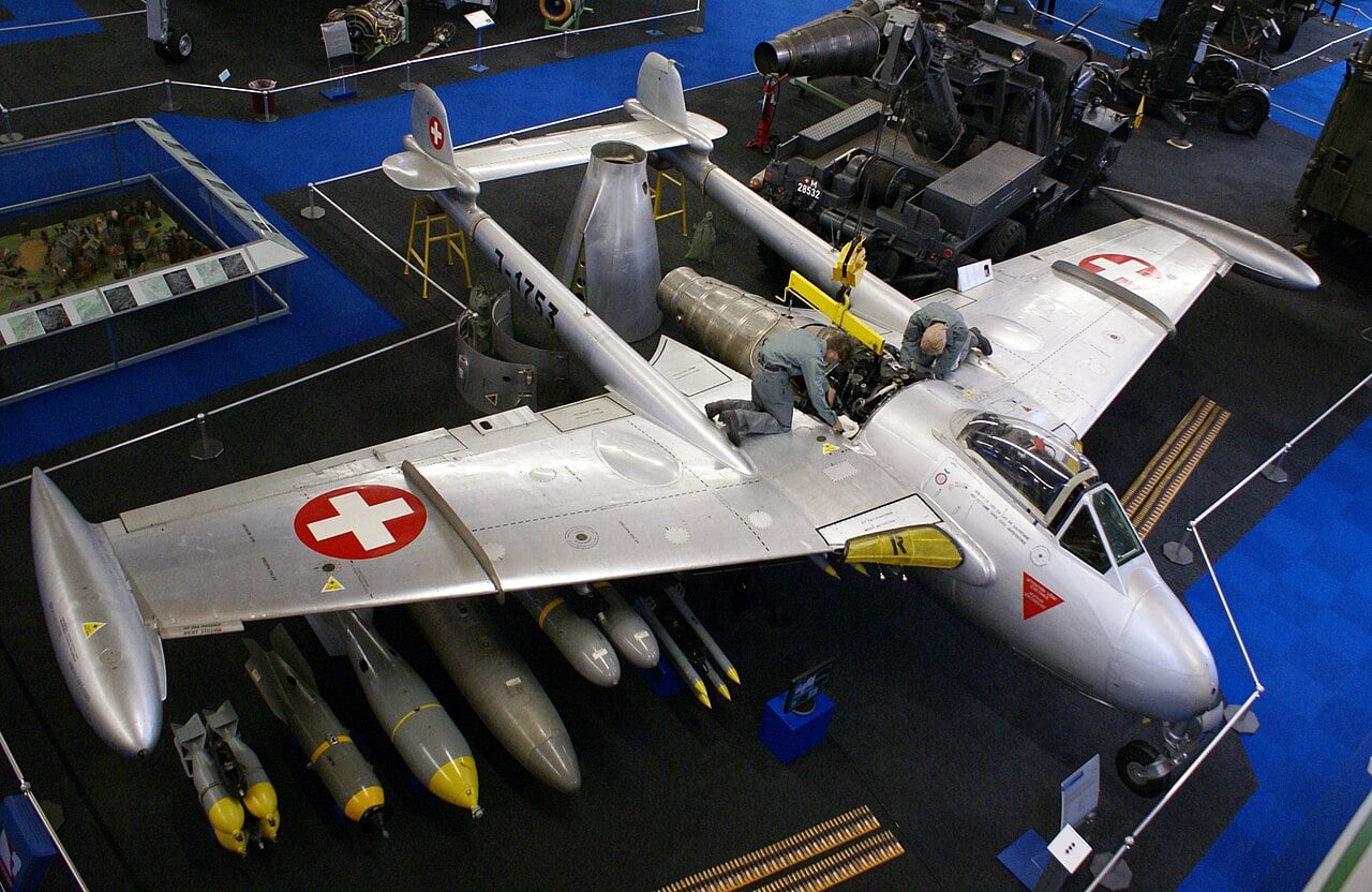 Swiss Air Force de Havilland DH-112 Venom Mk 4 A de Havilland DH-112 Venom Mk 4 of the Swiss Air Force