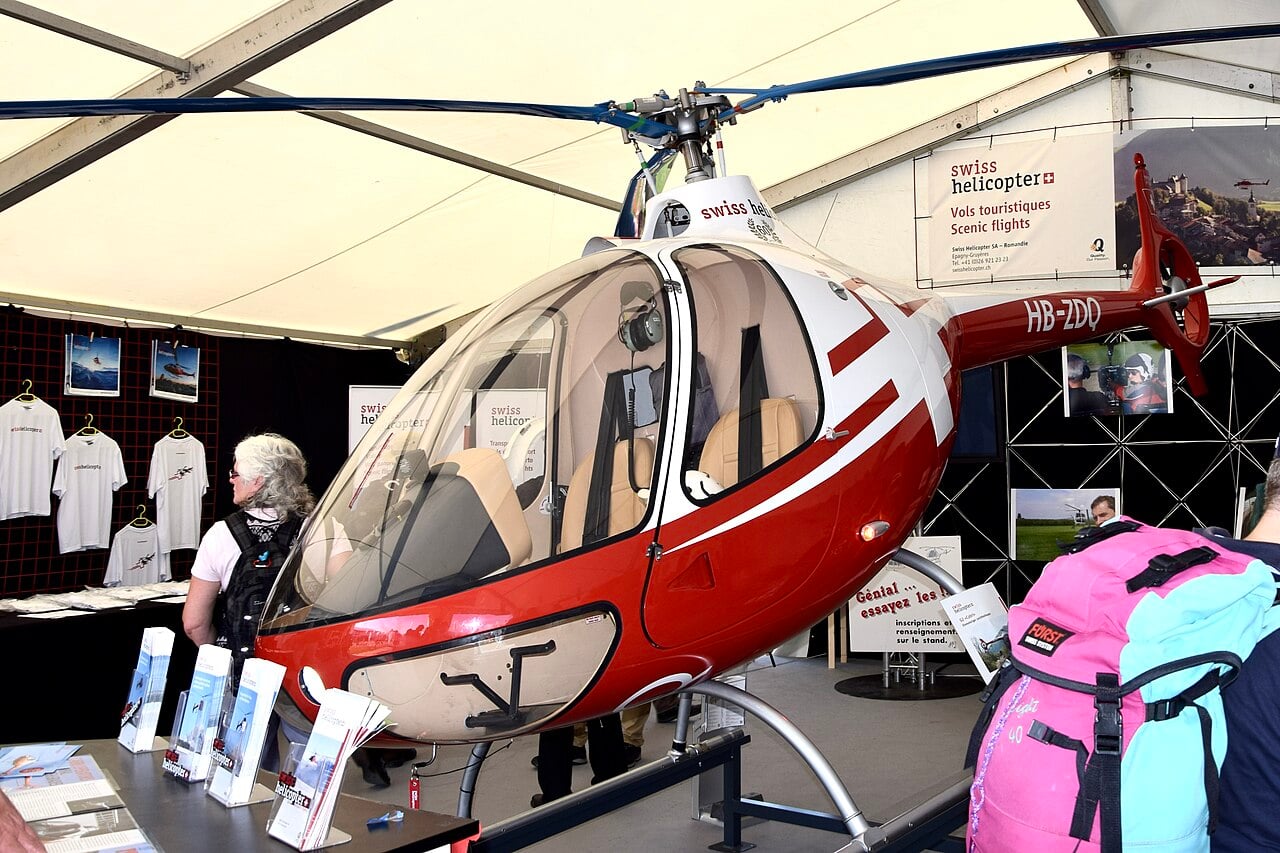 A Swiss-registered Guimbal Cabri G2 helicopter carrying the registration HB-ZDQ
