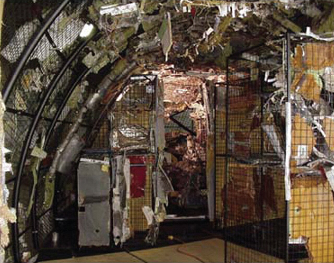 Reconstructed wreckage of Swissair Flight 111
