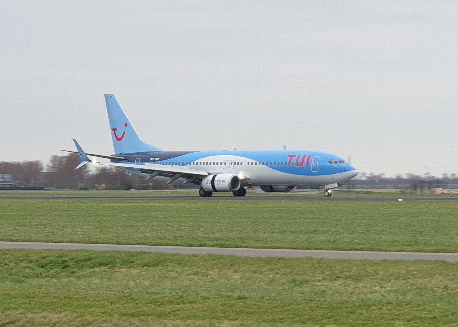 A TUI fly Belgium Boeing 737-800 at Amsterdam Schiphol