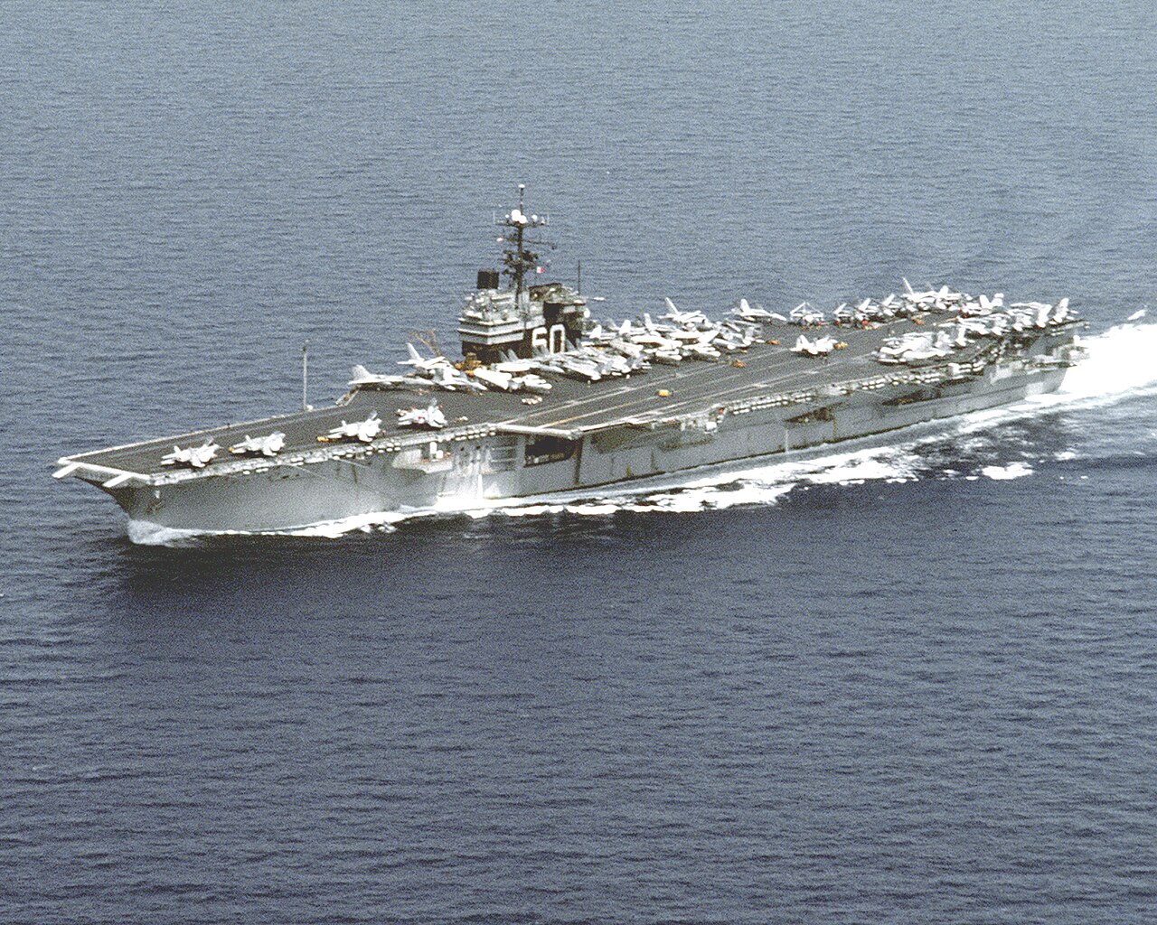 USS Saratoga CV-60 underway at sea