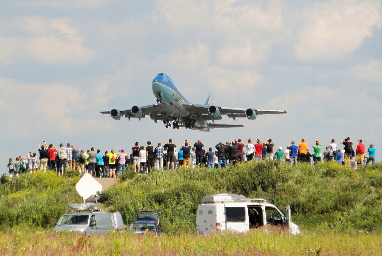 A VC-25A Air Force One Boeing 747 taking off