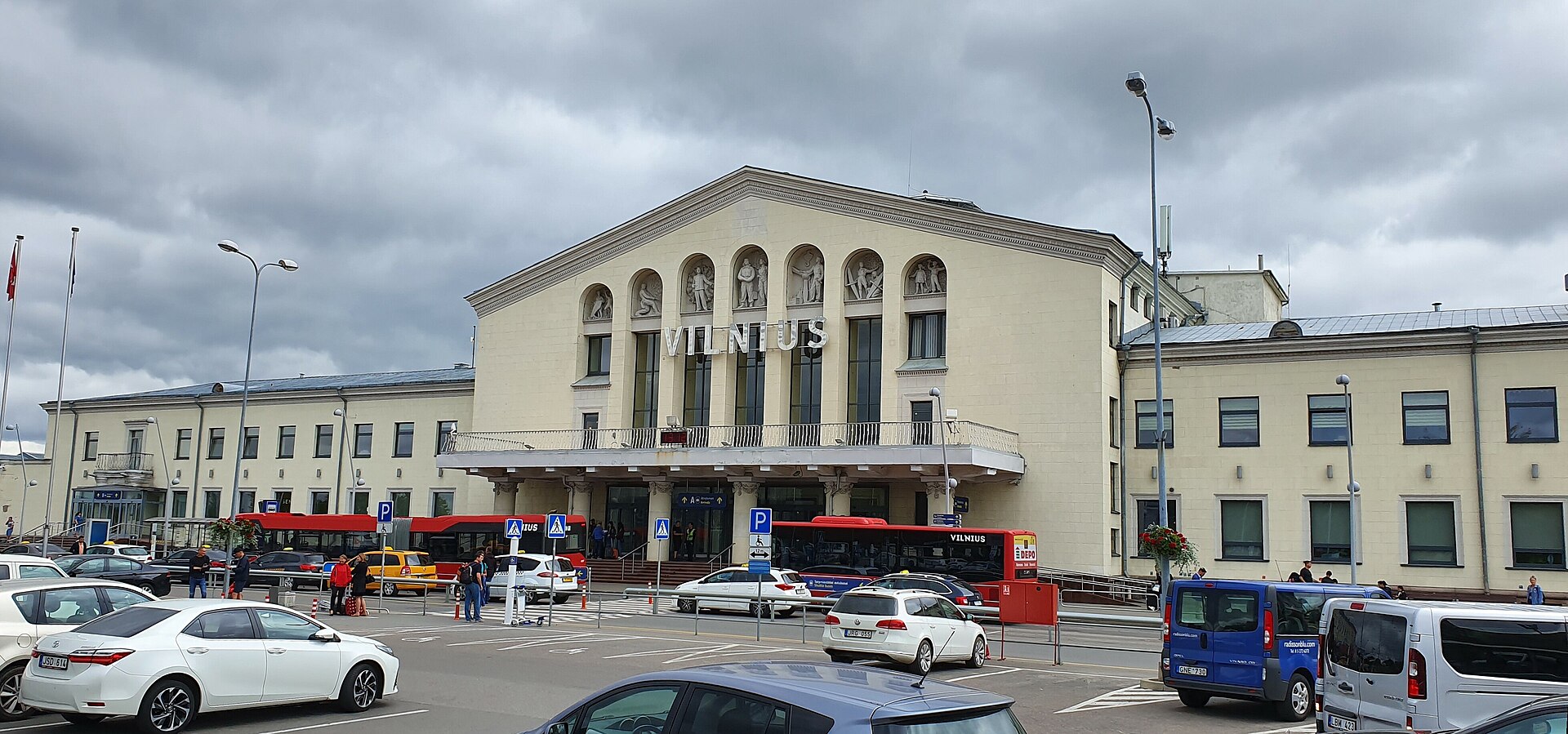 The main entrance of Vilnius International Airport