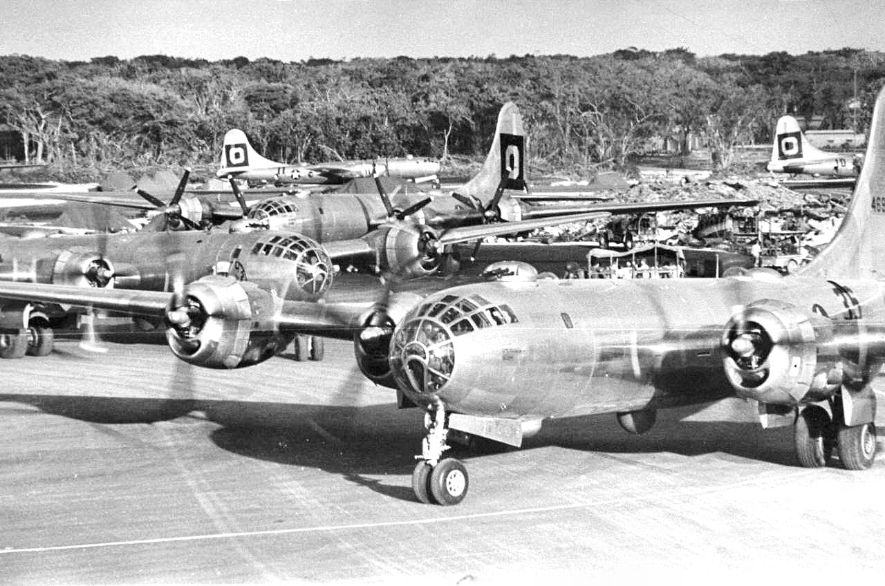 29th-bomb-group-b-29-north-field-guam-1945 B-29 Superfortresses of the 29th Bombardment Group at North Field, Guam, 1945