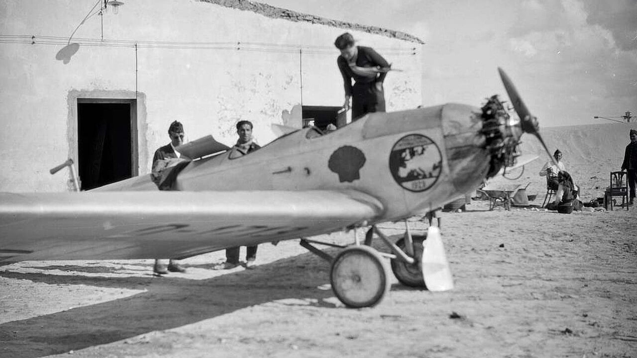 German aviator Elly Beinhorn with her Klemm monoplane at Cape Juby in 1931