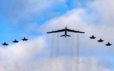 Global Thunder 27: British F-35Bs Escort a B-52 Over the High North