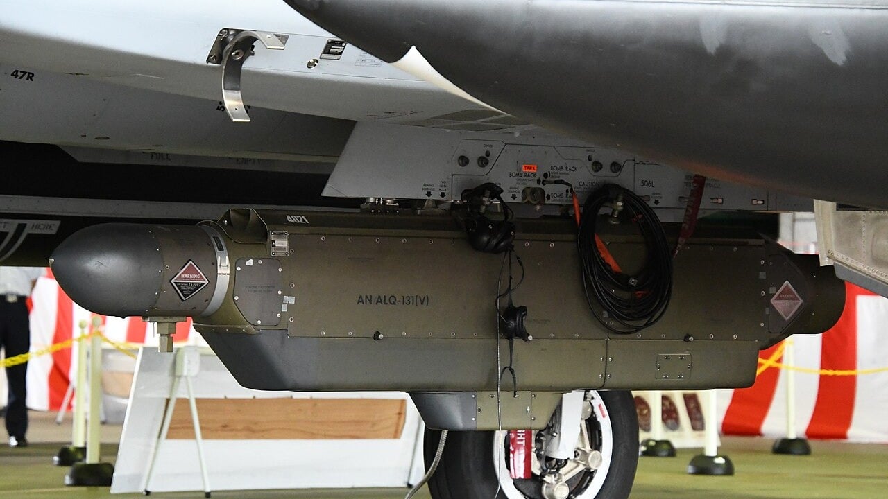 JASDF F-15DJ carrying an AN/ALQ-131(V) electronic countermeasures pod