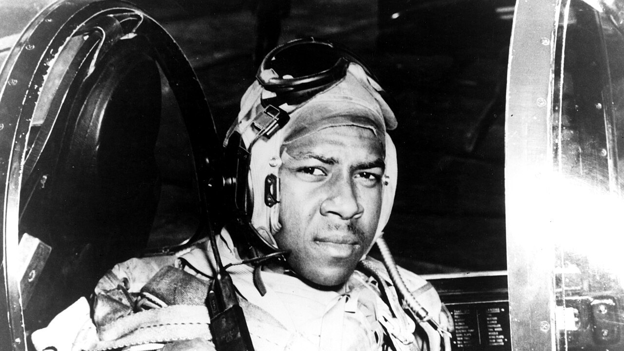 Jesse L. Brown in his F4U-4 Corsair, 1950 Ensign Jesse L. Brown in the cockpit of a VF-32 F4U-4 Corsair aboard USS Leyte in 1950