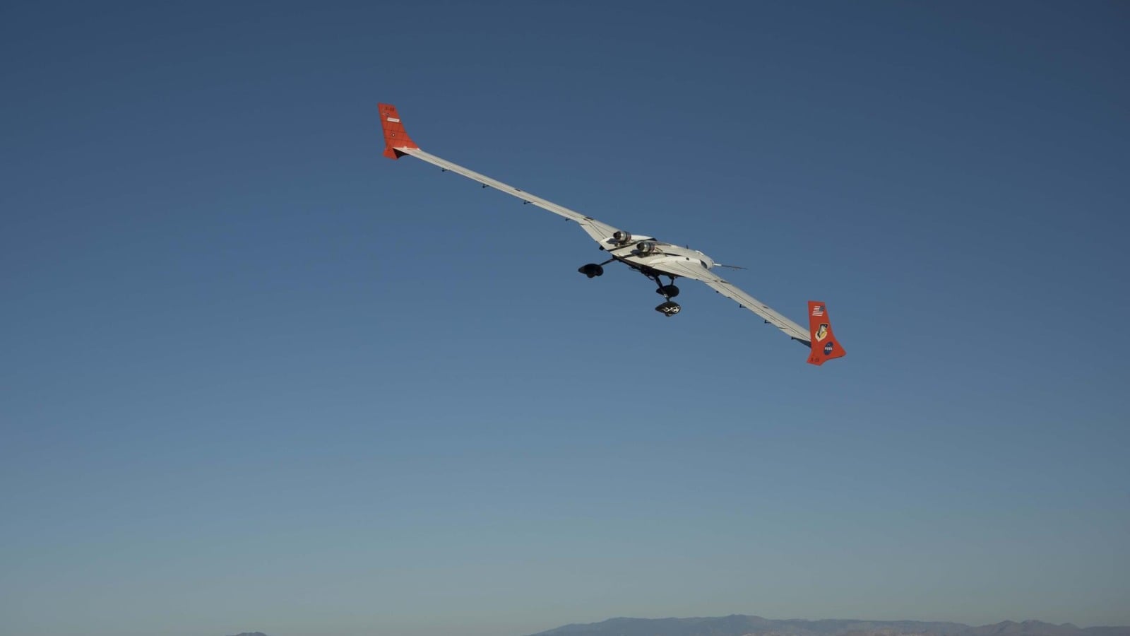 NASA X-56A flutter research aircraft NASA X-56A remotely piloted flutter research aircraft in flight, its long slender wings the reason it exists