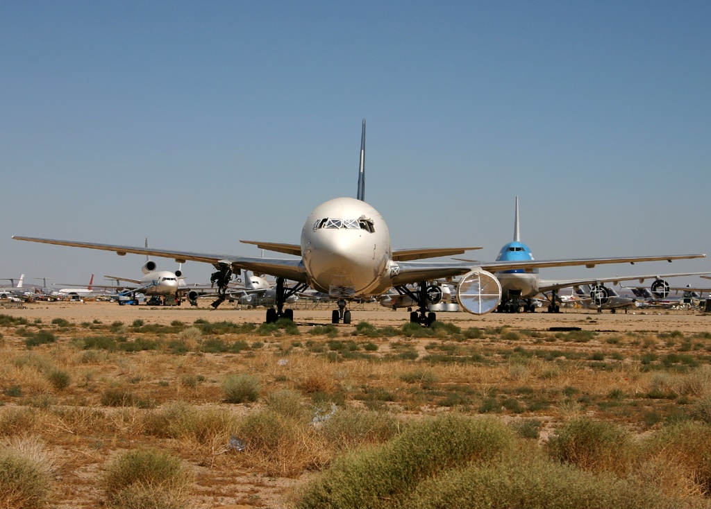 Scrapped Air Canada Boeing 767 at Mojave