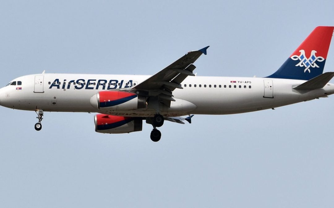 Air Serbia A320 Clipped by easyJet Sharklet at Paris CDG