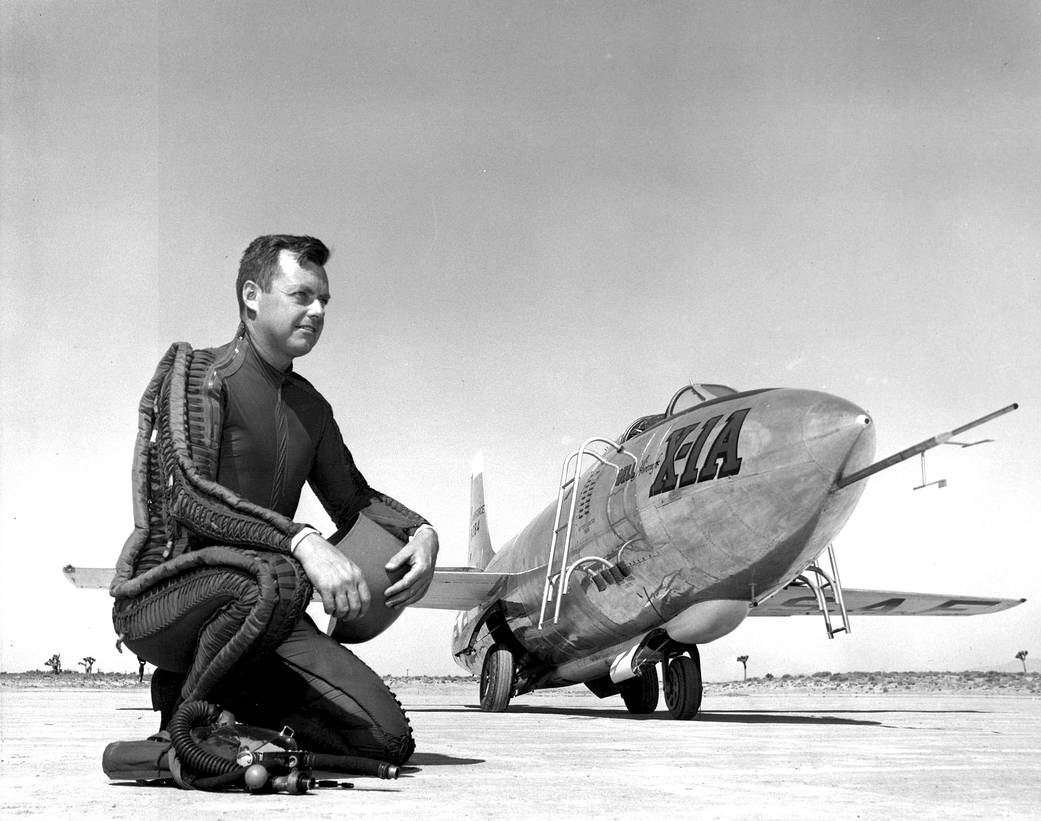 Major Arthur Kit Murray with the Bell X-1A