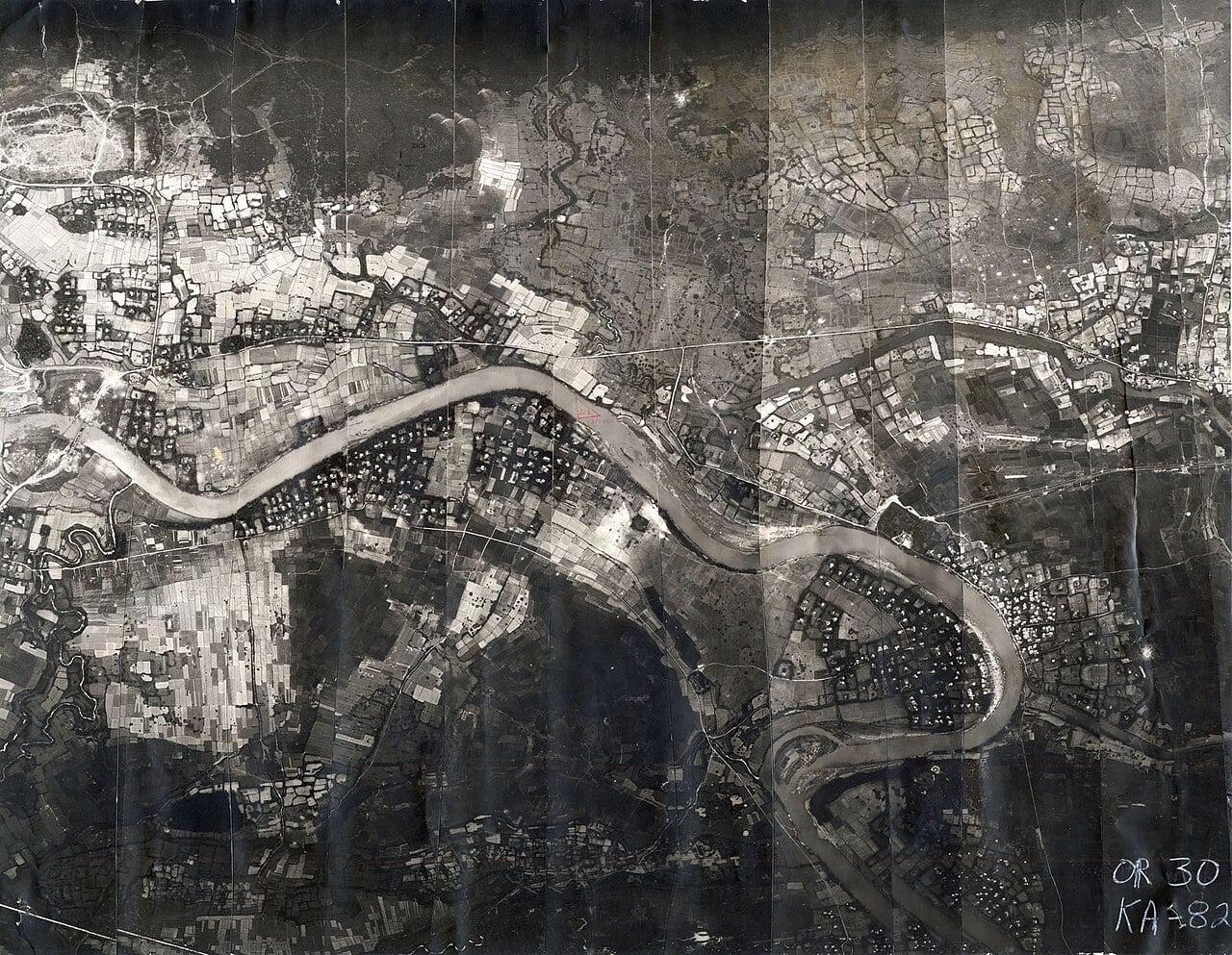 Reconnaissance mosaic of the Cam Lo River, 1972