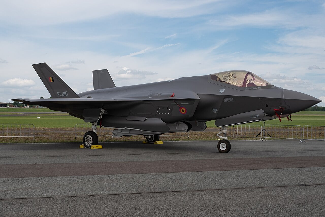 Belgian Air Component F-35A FL010 on static display at Belgian Air Force Days, Florennes, June 2026