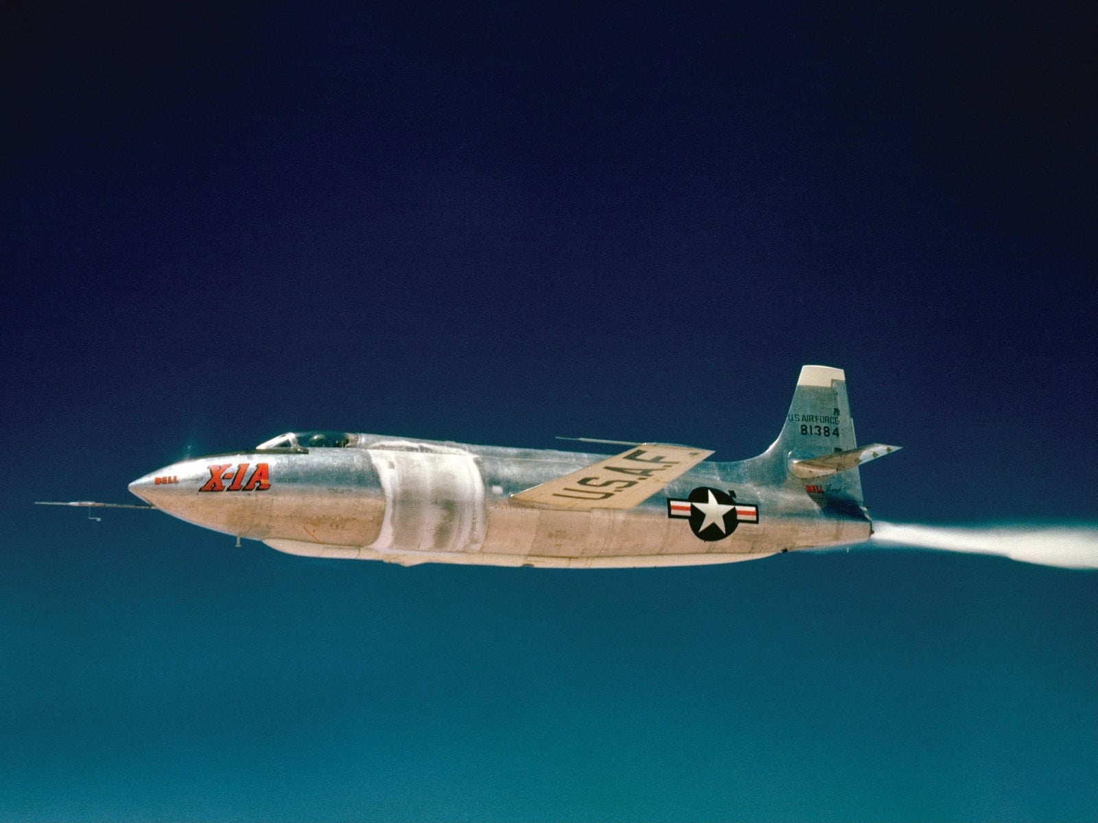 bell-x-1a-in-flight Bell X-1A rocket plane in flight
