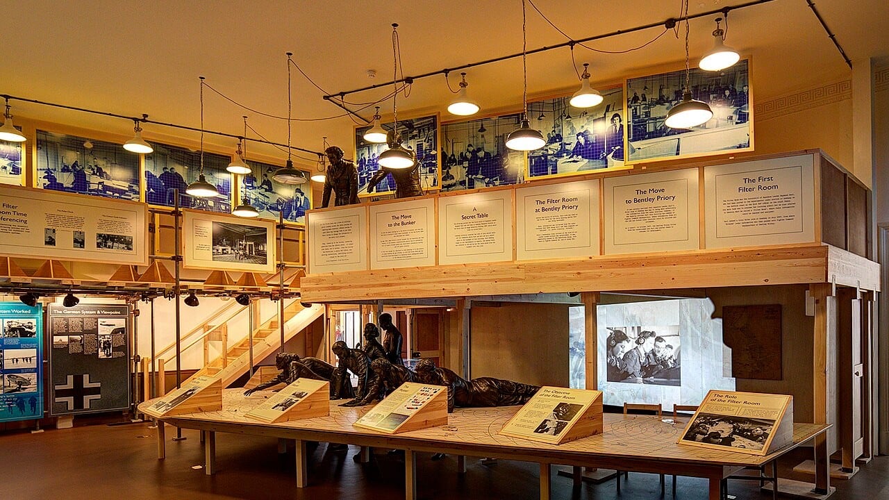 The restored Filter Room at Bentley Priory, heart of the RAF Dowding system