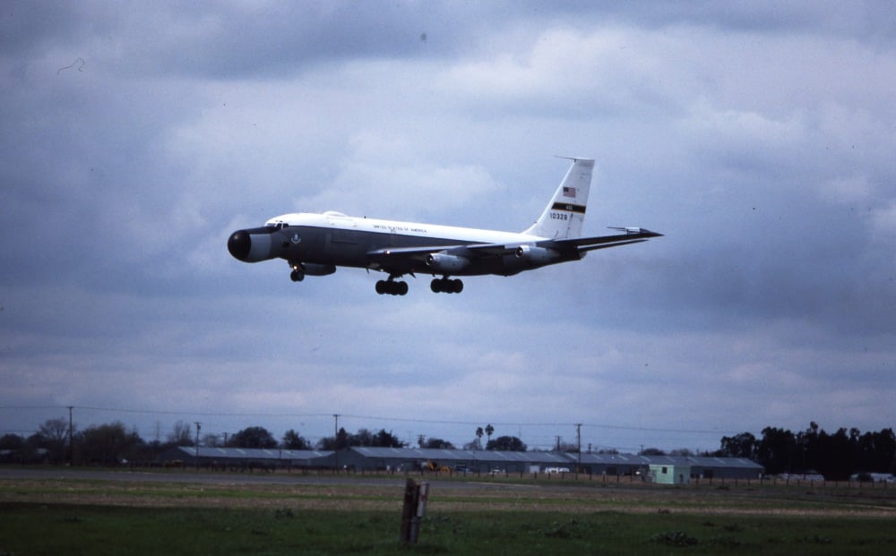 Boeing EC-135N ARIA 61-0328 at McClellan AFB in 1979