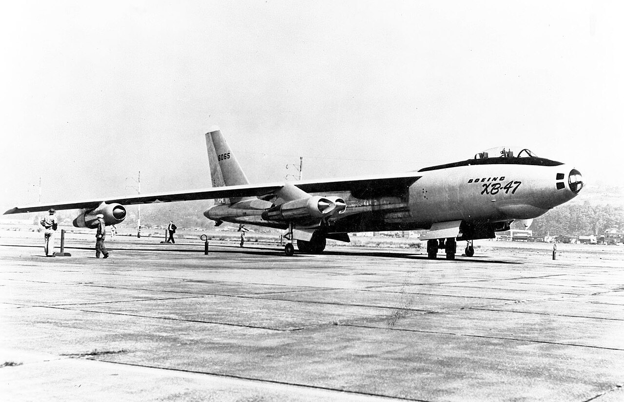 First Boeing XB-47 prototype on the runway in December 1947