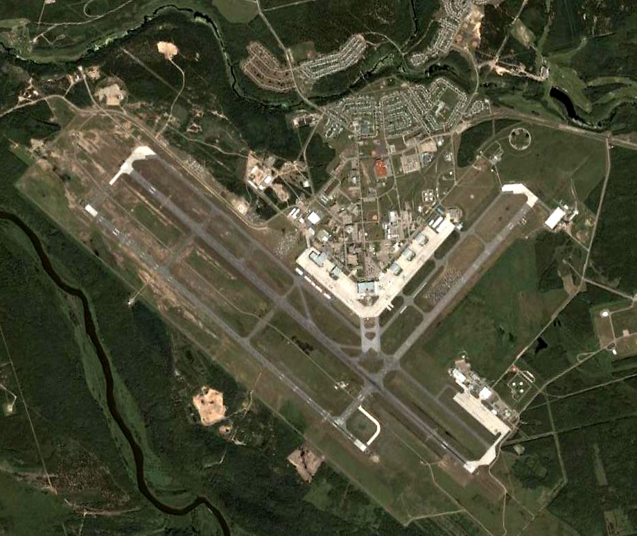 Satellite view of CFB Cold Lake, 4 Wing, Alberta