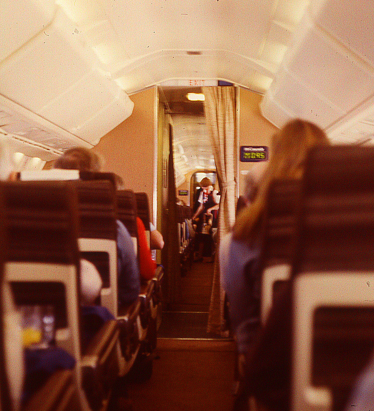 The cabin Machmeter on Concorde G-BOAB reading Mach 0.95 shortly before going supersonic in 1984