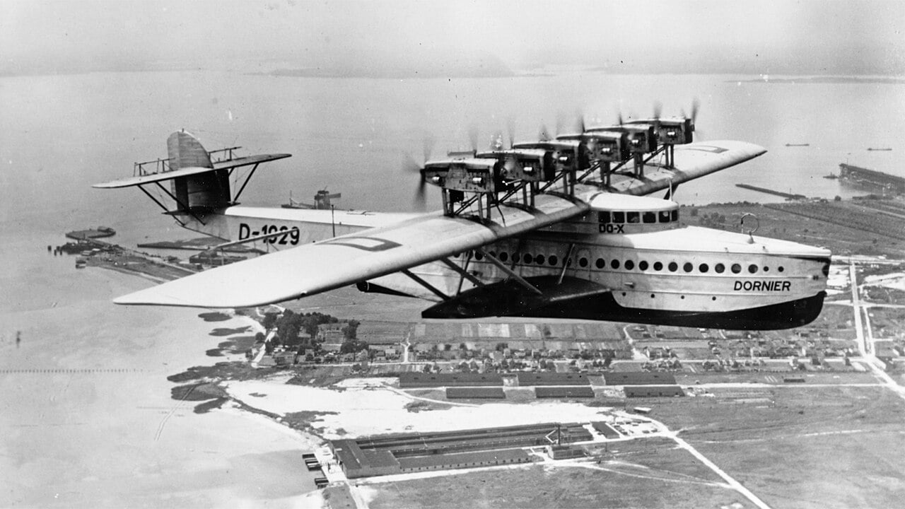 Dornier Do X flying boat over New York in 1931