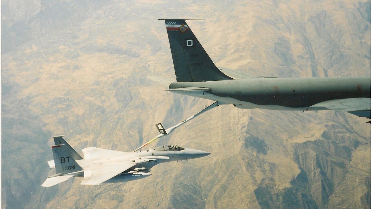 A US Air Force F-15C Eagle, serial 80-0031, during Operation Provide Comfort